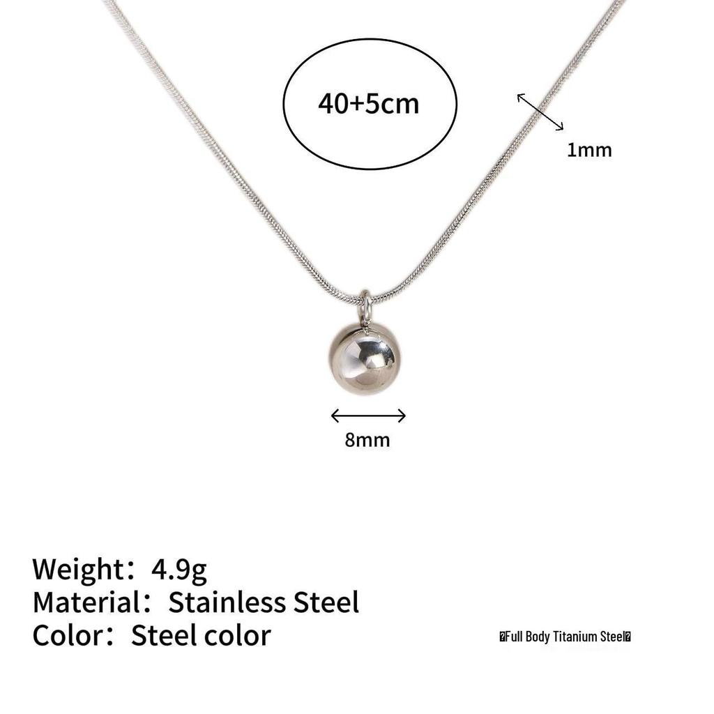 18K Gold Titanium Stainless Steel Planet & Snake Bone Pendant Necklace for Women