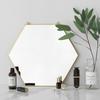 Homlly Keii Gold Rim Hanging Wall Mirror (Hexagon / Round Shape/ 3 different sizes)