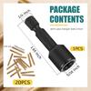 20Pcs Double Headed Dowel Screw With Driver Carbon Steel Hanger Bolts for Wooden Stairs Outdoor Furniture Installation