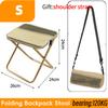 Chaise Pliante Portable Chaise Intégrée de Rangement Extérieure Tabouret Pliant avec Sac de Rangement et Sangle Réglable pour Camping Pique-nique