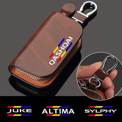 Samochód prawdziwej skóry etui na klucze do nissana Qashqai x-trail T32 T31 Juke J10 kopie Tiida Pathfinder etui na klucze torba na pilota