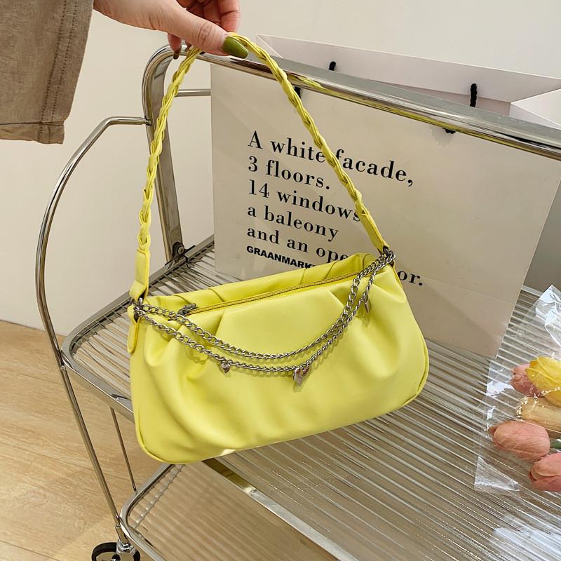 Trendy Street Style Underarm Bag 2023 Summer New Female Bag Fashion Simple Shoulder Bag жёлтый