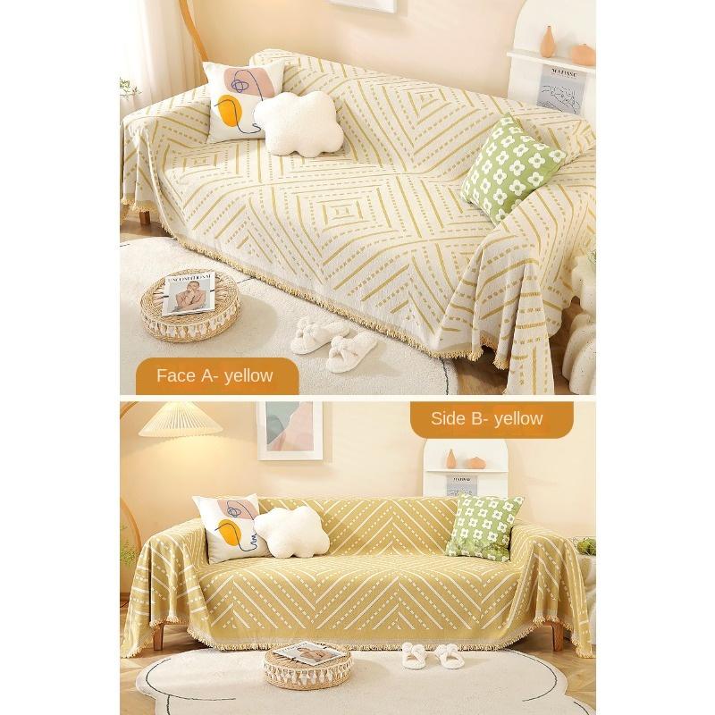 Nordic Style Sofa Cover Cloth Ins Style Full-Cover Sofa Cushion Simple Modern Sofa Cover Four Seasons Universal Sofa Cover Cover