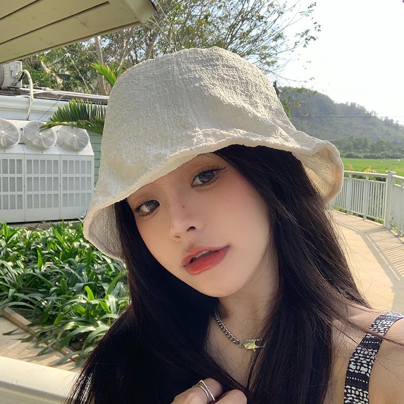 

Панама Панама Защита от солнца Маленькое лицо Тазик Однотонная Дышащая