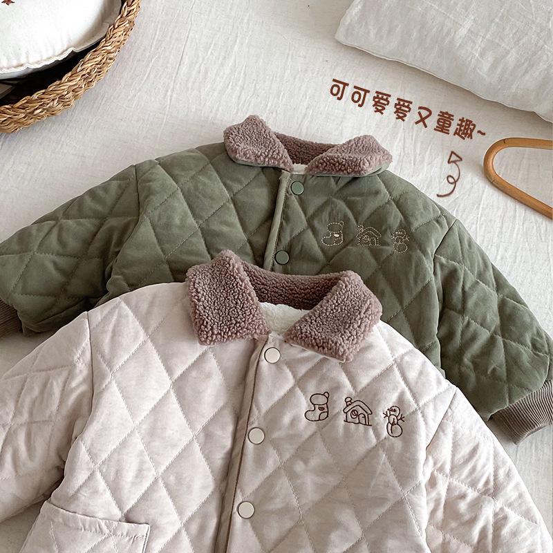 Giacca Imbottita in Cotone con Collo di Pelliccia Invernale 2025 da Ragazzo - Moda Stile Coreano