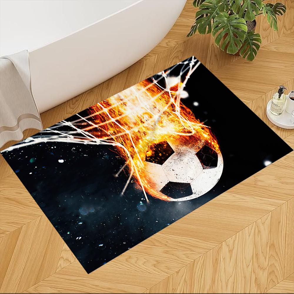 Soccer Pulse Art Splash Non-Slip Home Carpet Design for Office Decor Living Room Bedroom Gift