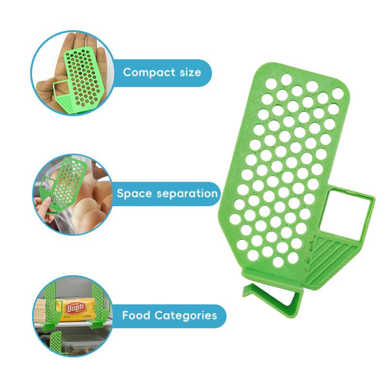 Multi-functional Storage and Organisation Cleaning Utensils No-punch Adjustable Mobile Reusable Refrigerator Dividers