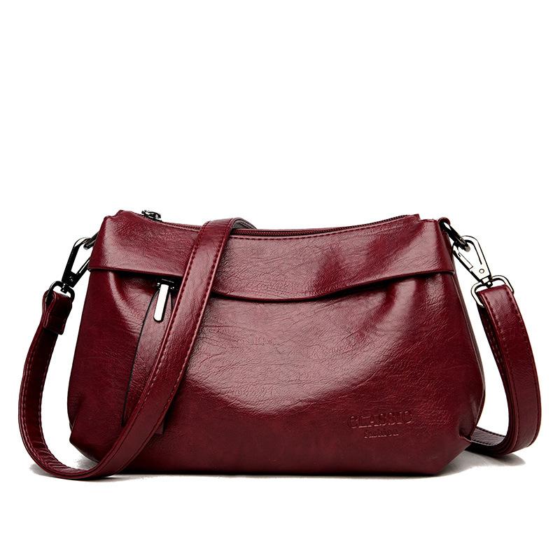 Nieuwe Damesmode Handtassen Retro Effen Kleur PU Lederen Schoudertas Onderarm Tas Casual Vrouwen Hobos Crossbody Handtassen Draagtas gray