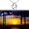 Hawaiian Jewelry Memorial Pendant with Dancing Stone and Cubic Zirconia, Silver, Perfect for Keeping Ashes and Cremation