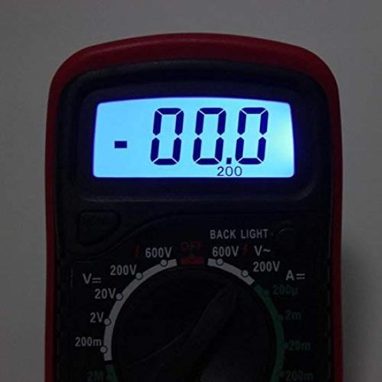 FMTXL830L Digital Voltage Compact Large Digital Overload Compact and Lightweight Multimeter, AC/DC Dual-Use Current/Voltage/Resistance Tester,