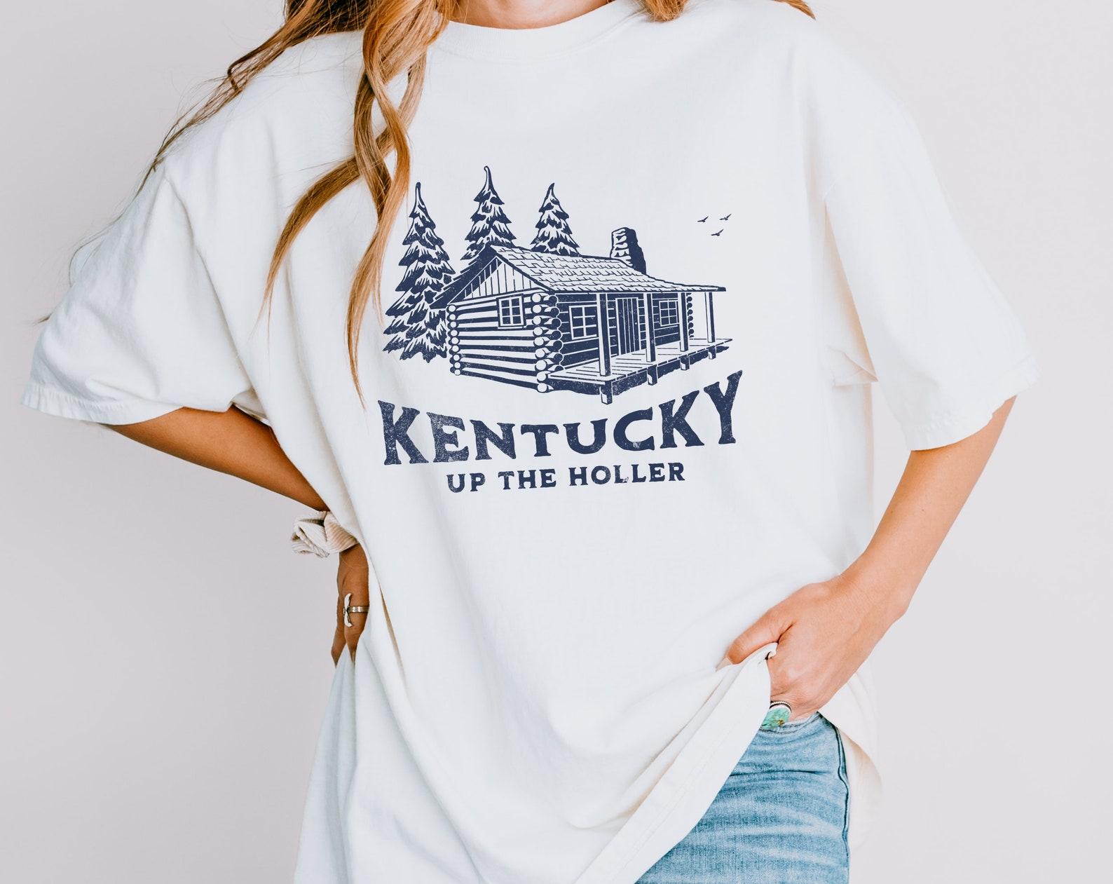 Rustic Kentucky Log Cabin Graphic Tee - Cozy Mountain Retreat  Up The Holler  Shirt 4XL