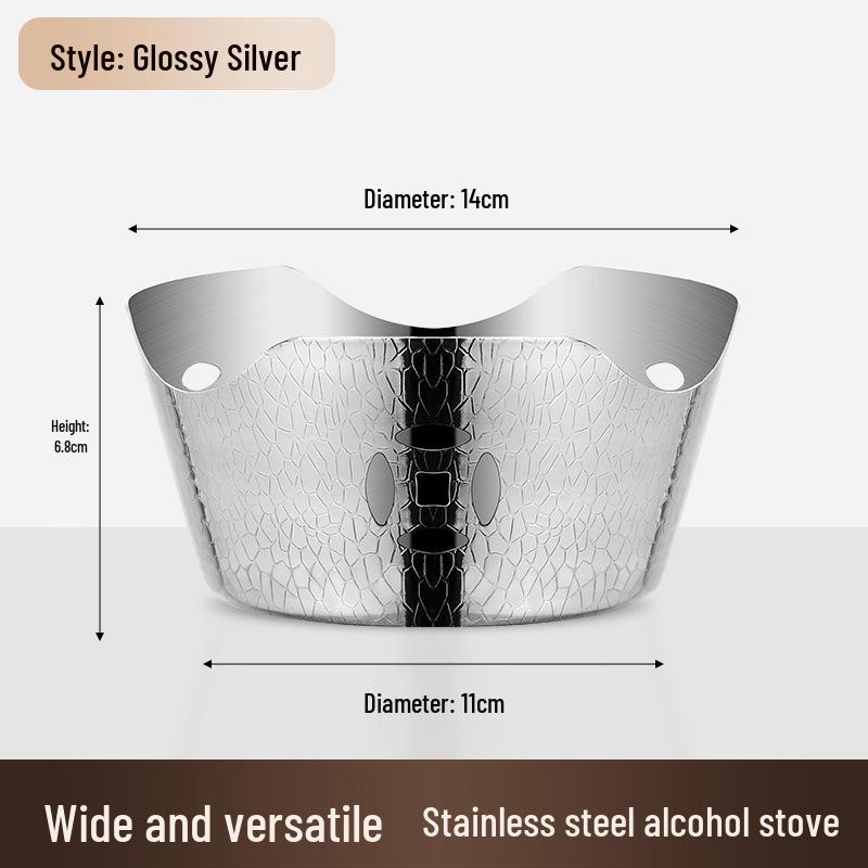 Customizable Hammered Alcohol Stove for Commercial Restaurants
