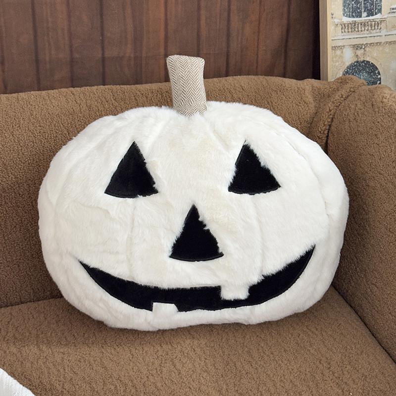 Pumpkin Halloween Cushion With Faux Bunny Fleece For Home Decor And Fall Festivities