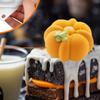 Halloween Pumpkin Silicone Mold 6-Cavity Non-Stick Pumpkin Cake Mould For Baking Chocolate Cupcake Jelly Dessert Treats Cake