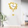 Wall Clock Modern Lightweight Decorative Hanging Clock Heart Shaped Timepiece for Living Room Office Kitchen Bedroom Decor