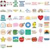 50PCS Russian Motivational Stickers Hand-Painted Graffiti Decorative Stickers for Cups, Notebooks, Phones, and Luggage