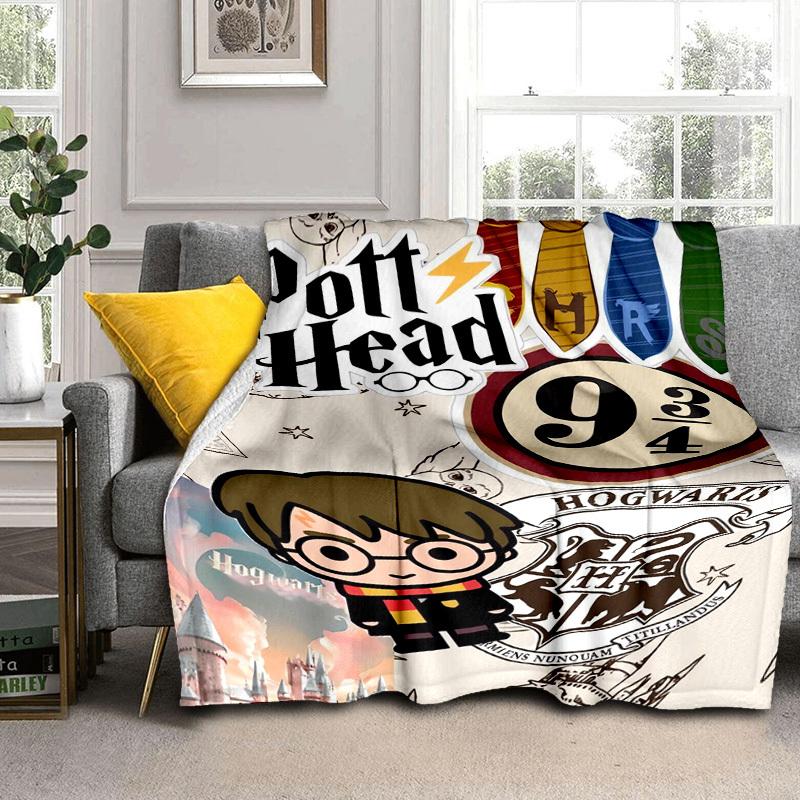 1pc Hogwarts Express Platform 9 3/4 Cartoon Blanket,Portable Throw for Travel & Camping, All Season Cozy Blanket,Ideal Gift