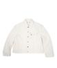 Etce (Base) Crop Double Flap Trucker (White)