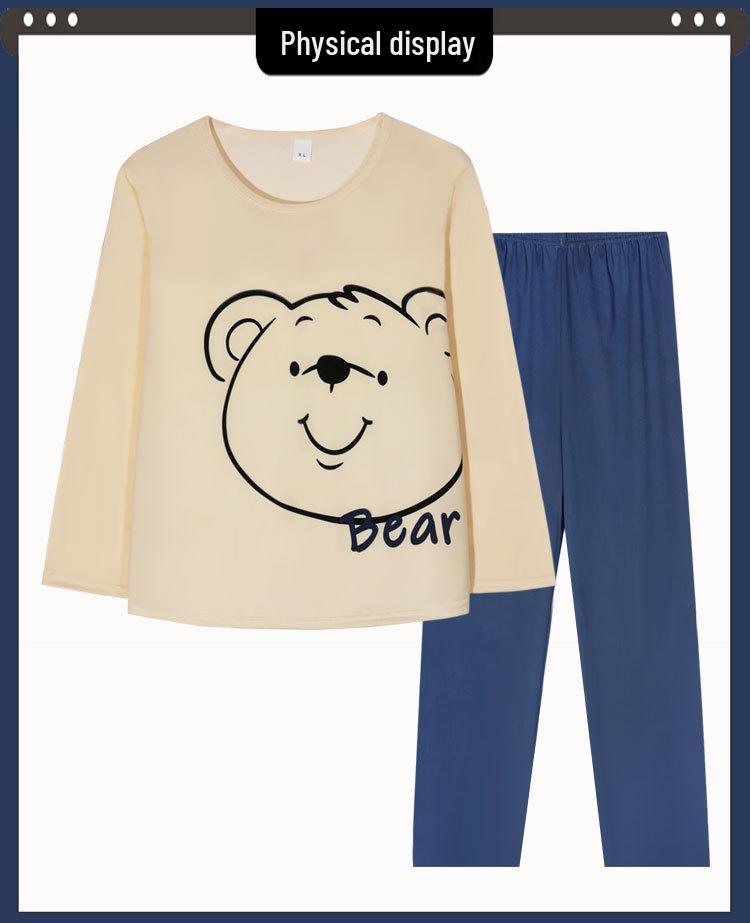 Women's Long Sleeve Cotton Pajama Set - Spring & Autumn Casual Wear