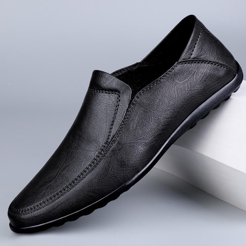 8260 men's shoes Doudou shoes driving leather shoes spring and summer low-top foot cover flat-soled cowhide surface one-pedal large-size casual shoes