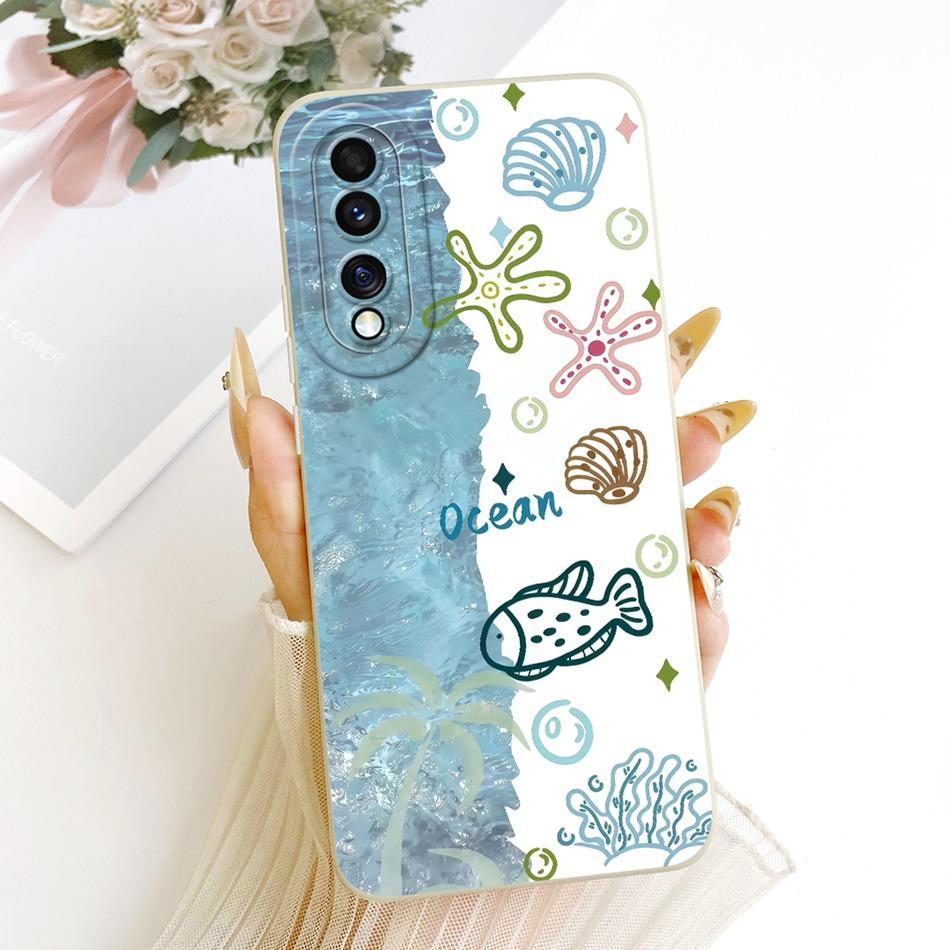 For Honor 70 70Pro 70 Pro+ Cute Cat Flower Cartoon Phone Case For Honor 70 Pro Plus Honor70 Shockproof Soft Silicone Bumpers