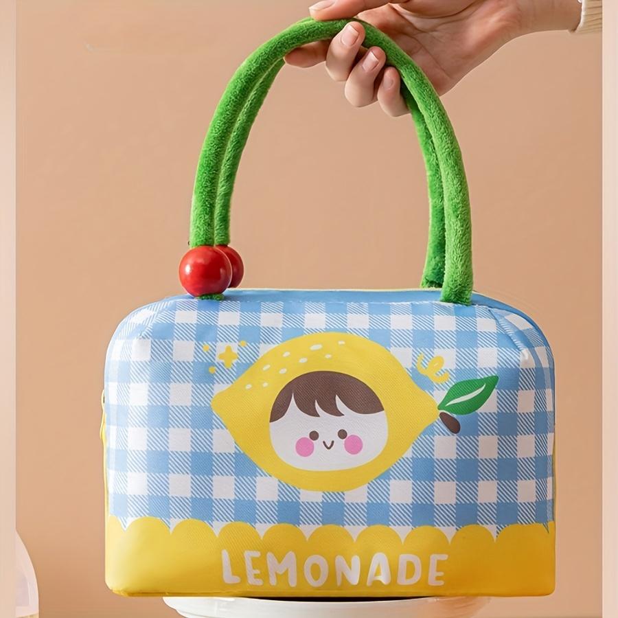 Fun Fruit Lunch Bag Thickened Large Capacity Rice Box Bag Portable Thermal Preservation Lunch Pack Cute Handheld Ice Pack