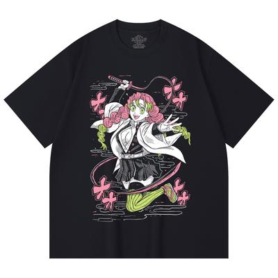 230 Gsm 100% Cotton Demon Slayer V49 Mitsuri Print Unisex Heavy Cotton T Shirt