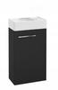 Bathroom cabinet with a wall-hung washbasin 60x40, matt black, Small