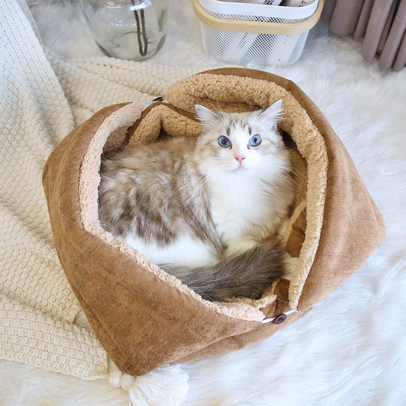 Autumn and Winter Warm Plus Velvet Thickened Pet Mat Multi-purpose Foldable Cat Sleeping Mat Lambskin Dog Mat Universal for All Seasons