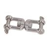 304 Stainless Steel Double Jaw Shackle Rustproof Universal Jaw Anchor Connector for Hardware Lifting Connection 12mm