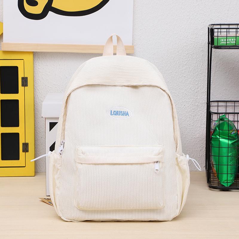 

Рюкзак школьный для отдыха большой вместимости, спортивный, простой, универсальный для мужчин и женщин, компьютерный, с подвеской бежевый