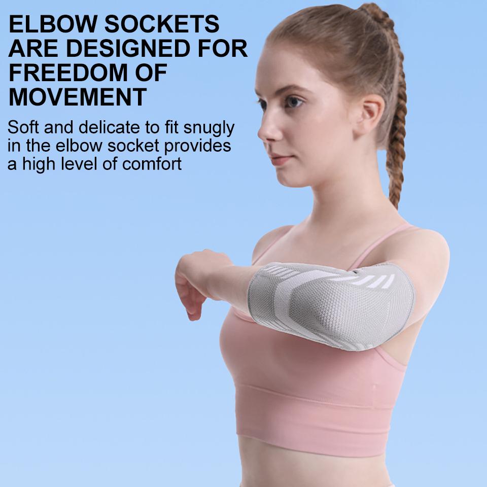 1Pcs Elbow Guard Nylon Elastic Fitness Anti-Slip Breathable Sweat-Wicking Anti-Strain Protective Gear for Men Women