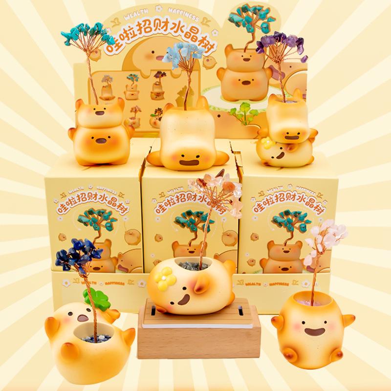 Creative Cute Cartoon Cat Emotion Blind Box Resin Desk Figurine Gift