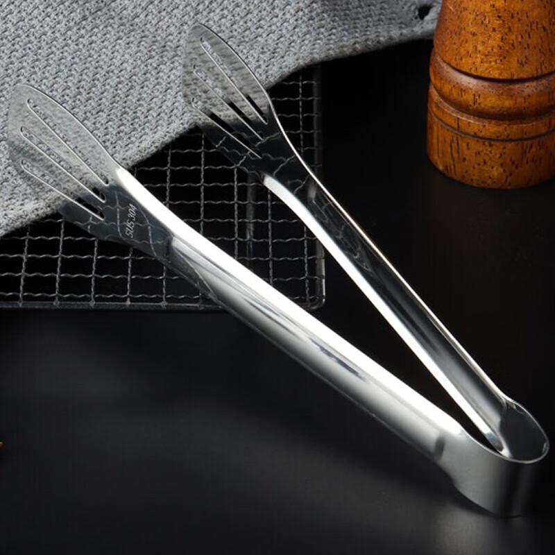 Portable 304 Stainless Steel Food Tongs