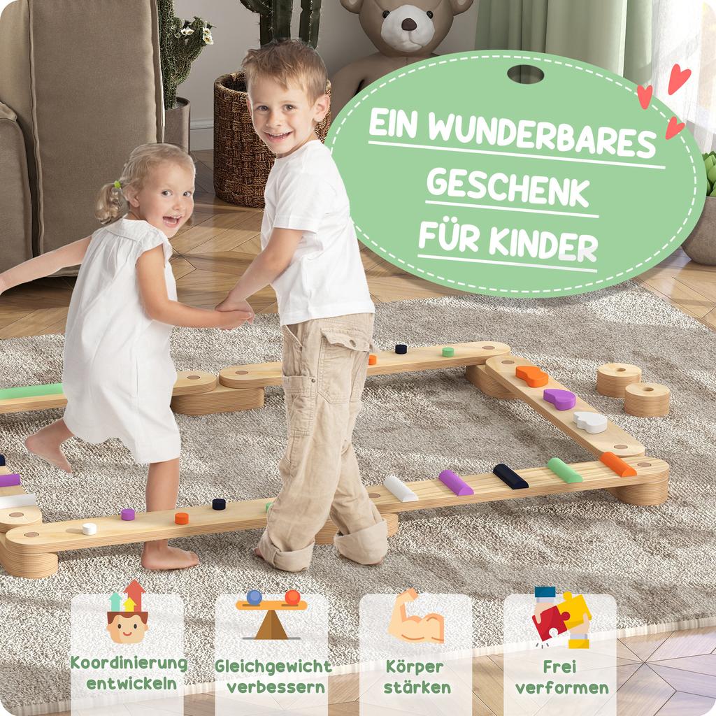 Wooden Balance Beam for Kids, Balance, Coordination, Agility