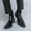 Men's Classic Retro Chelsea Boots Pointed Toe Leather Ankle Boots Men British Style Short Boots High-top Business Formal Shoes