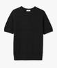 Le Mad Boucle Scallop Round Half Knit - Black