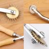 3Mm/2Mm Leather Needle Point Tracing Wheel With Wooden Handle For Arts And Leather Crafts Professional Stitch Marking Spacer
