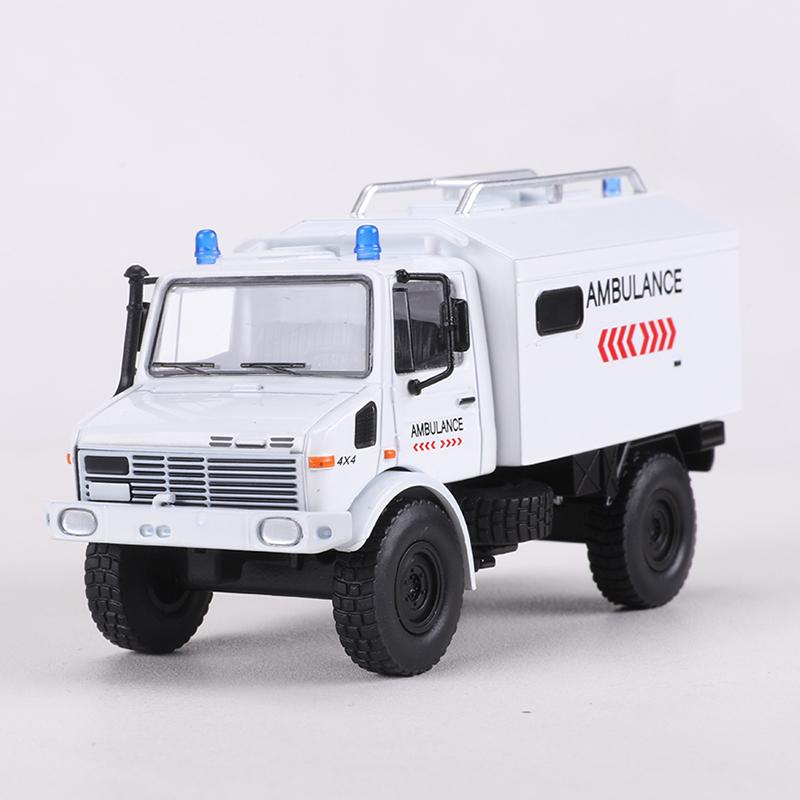1 von 1:64 Unimog U1300L Krankenwagen/LKW/Wasserrettungs-Krankenwagen/Ziviler Krankenwagen Legierungsmodellauto