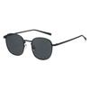New retro texture fine grain metal square round sunglasses non-slip simple outdoor fishing self-driving sunshade sunglasses