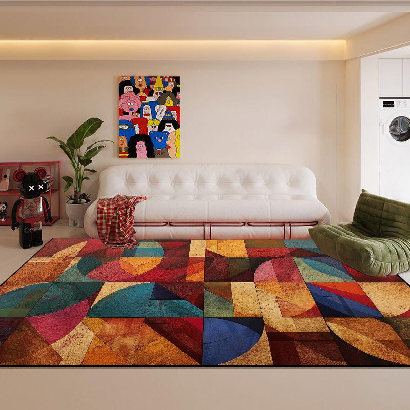 Nordic Abstract Living Room Carpet Modern Geometric Bedroom Large Area Rugs Washable Home Lounge Carpets Anti-slip Bathroom Mat