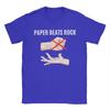 Paper Beats Rock T Shirt Beach Rock Paper Scissors Pure Cotton T Shirts For Male Hipster Tshirt ShortSleeve Vintage Clothes