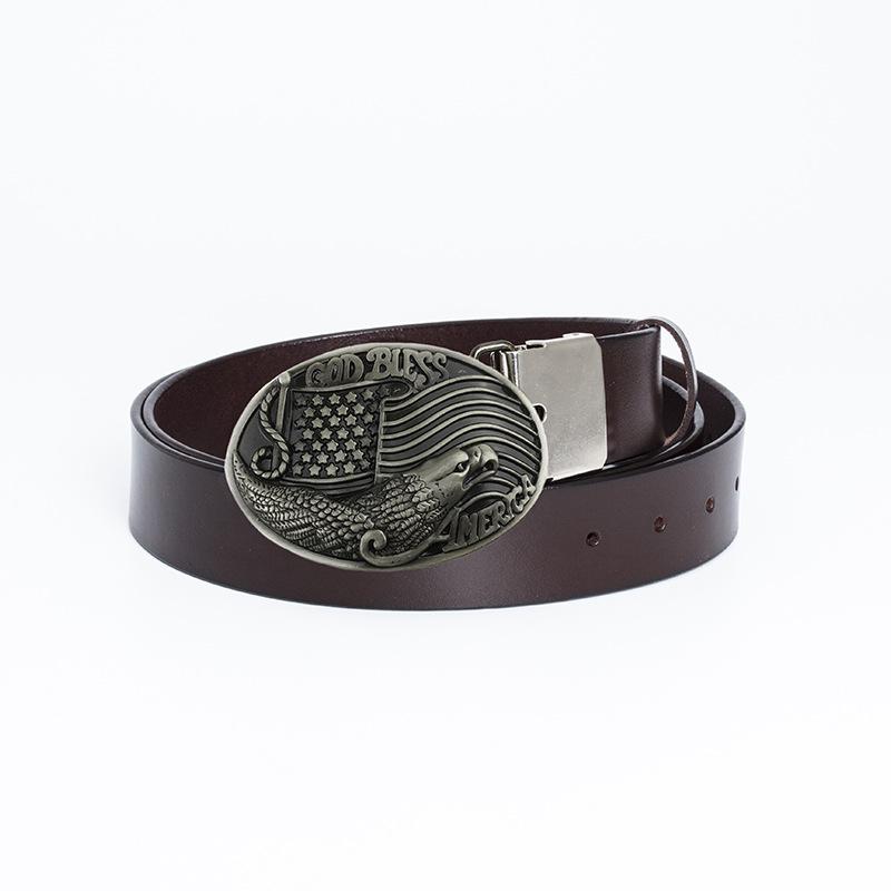 Bronz Nokta Boya Kartal Tokalı Kemer Amerikan Bayrağı Moda Bayrağı Kemer