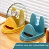 Multi-function Pot Lid Holder Kitchen Storage Rack Plastic Spoon Rest Desktop Kitchen Tools Organizer Pan Cover Holder Storage