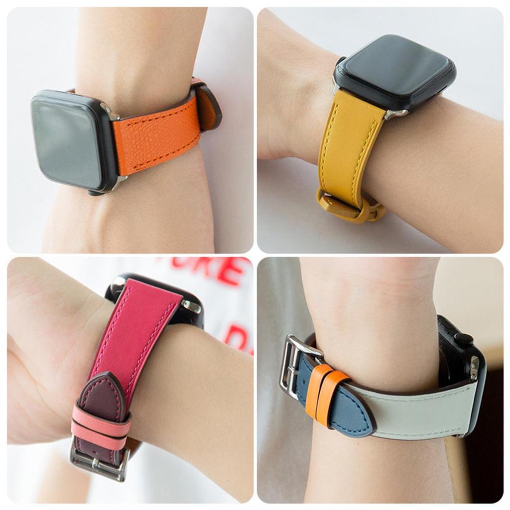 Buy Leather Strap for Apple Strap 44mm 40mm 42mm 38mm Leather Strap