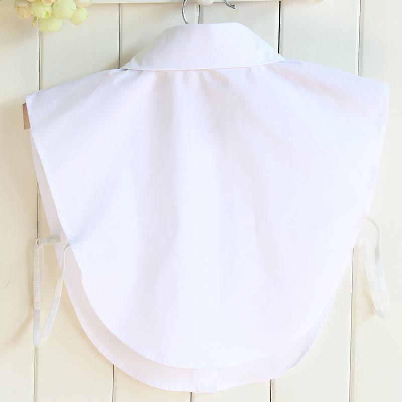 Cotton Beaded Fake Collar Shirt Collar, Fashionable Versatile White Pointed Collar Shirt Collar Recruitment Agent
