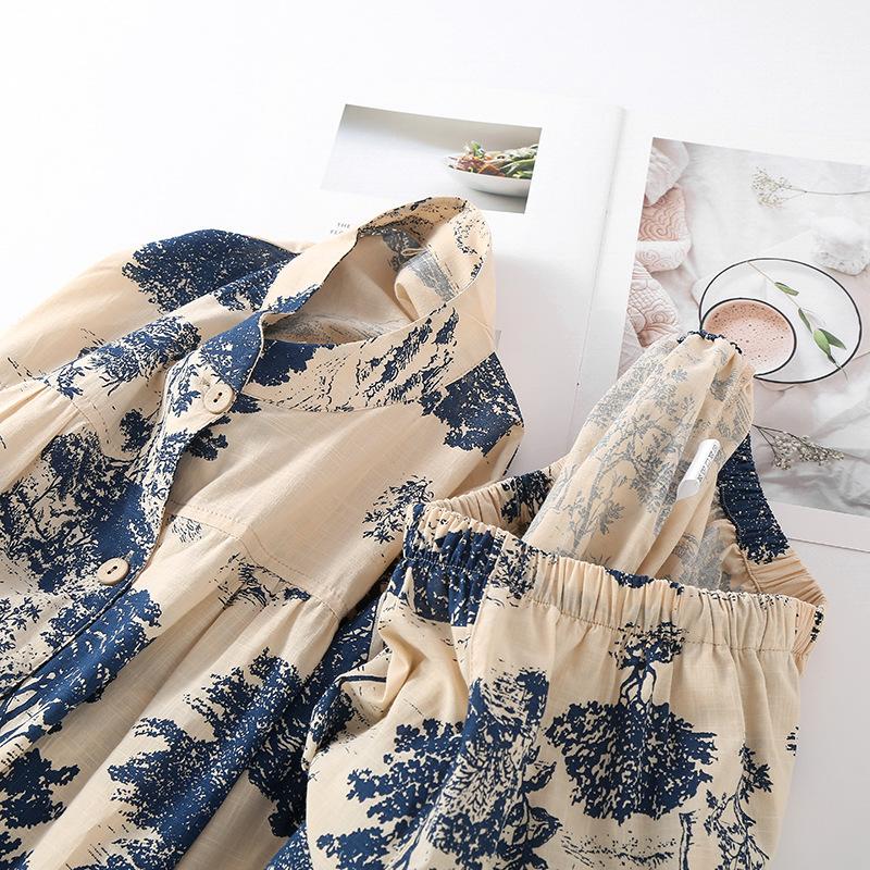 Bamboo cotton Internet celebrity live broadcast Korean version of short-sleeved pajamas women's summer suit sweet casual princess simple loungewear