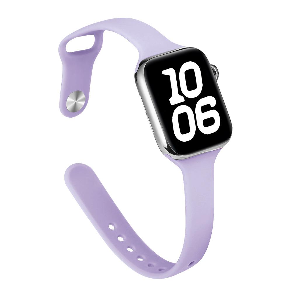 Slim Waist Silicone Watch Strap for Apple Watch Series 1-12, Ultra 1-3, SE3