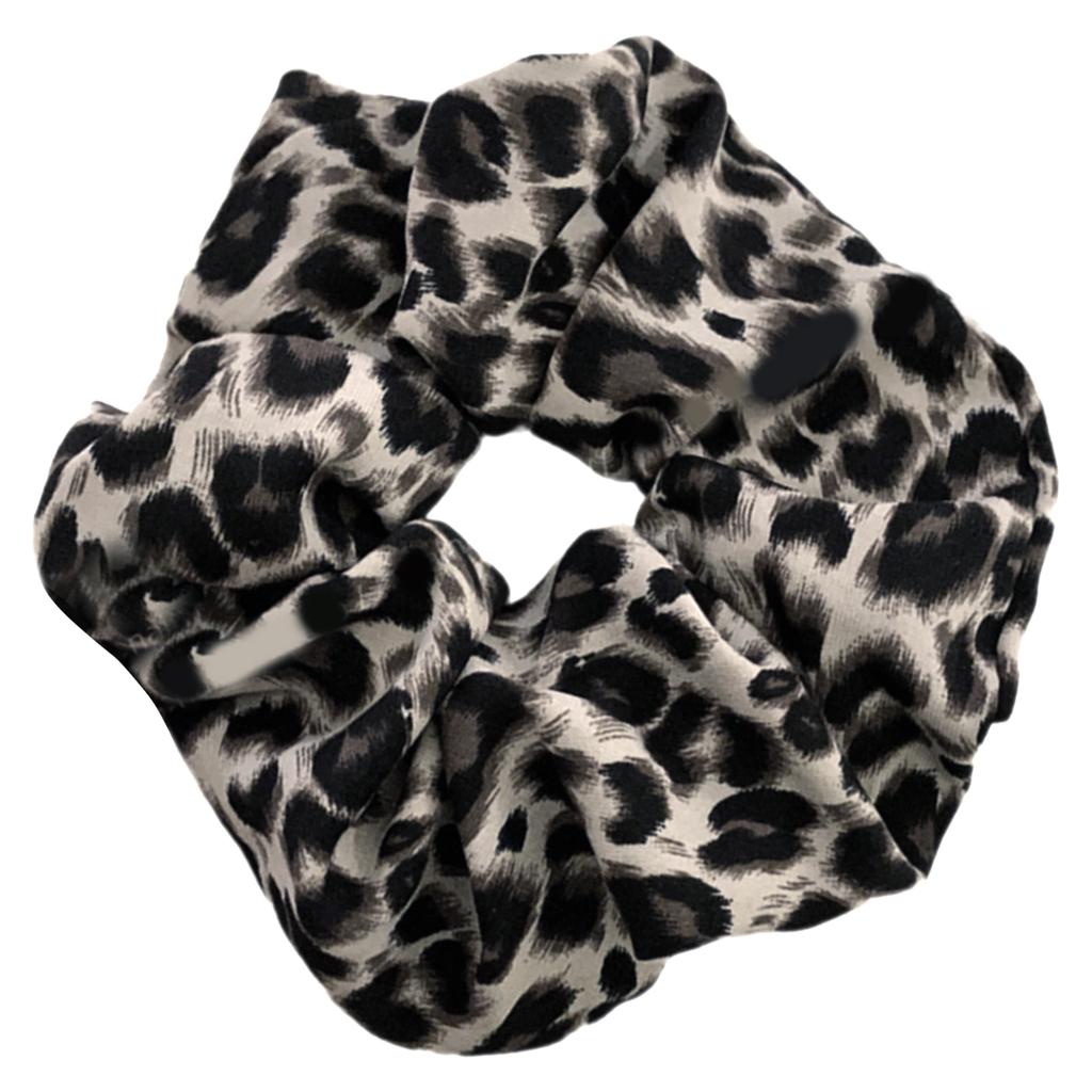 Feminine Elastic Hair Scrunchy with Unique Leopard Print Hairband Styling Hairpieces Large Hair Accessories for Women