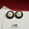 Elegant Gold-Plated Black Zircon Stud Earrings - Niche Design for a Luxurious Fashion Statement
